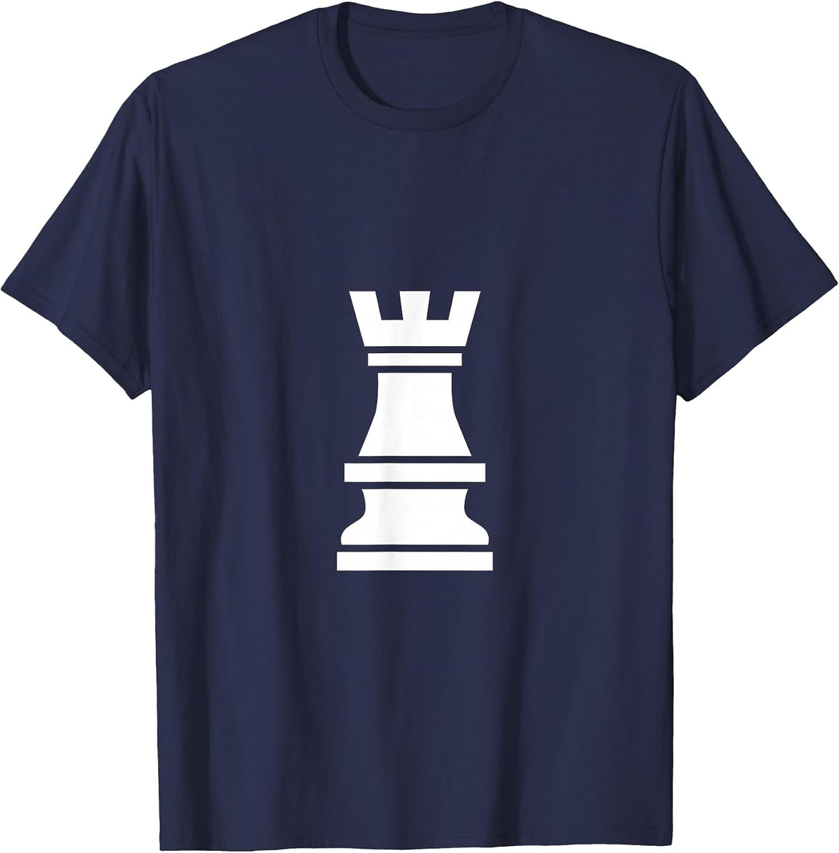 Rook Chess Piece T-Shirt T-Shirt - Navy Blue