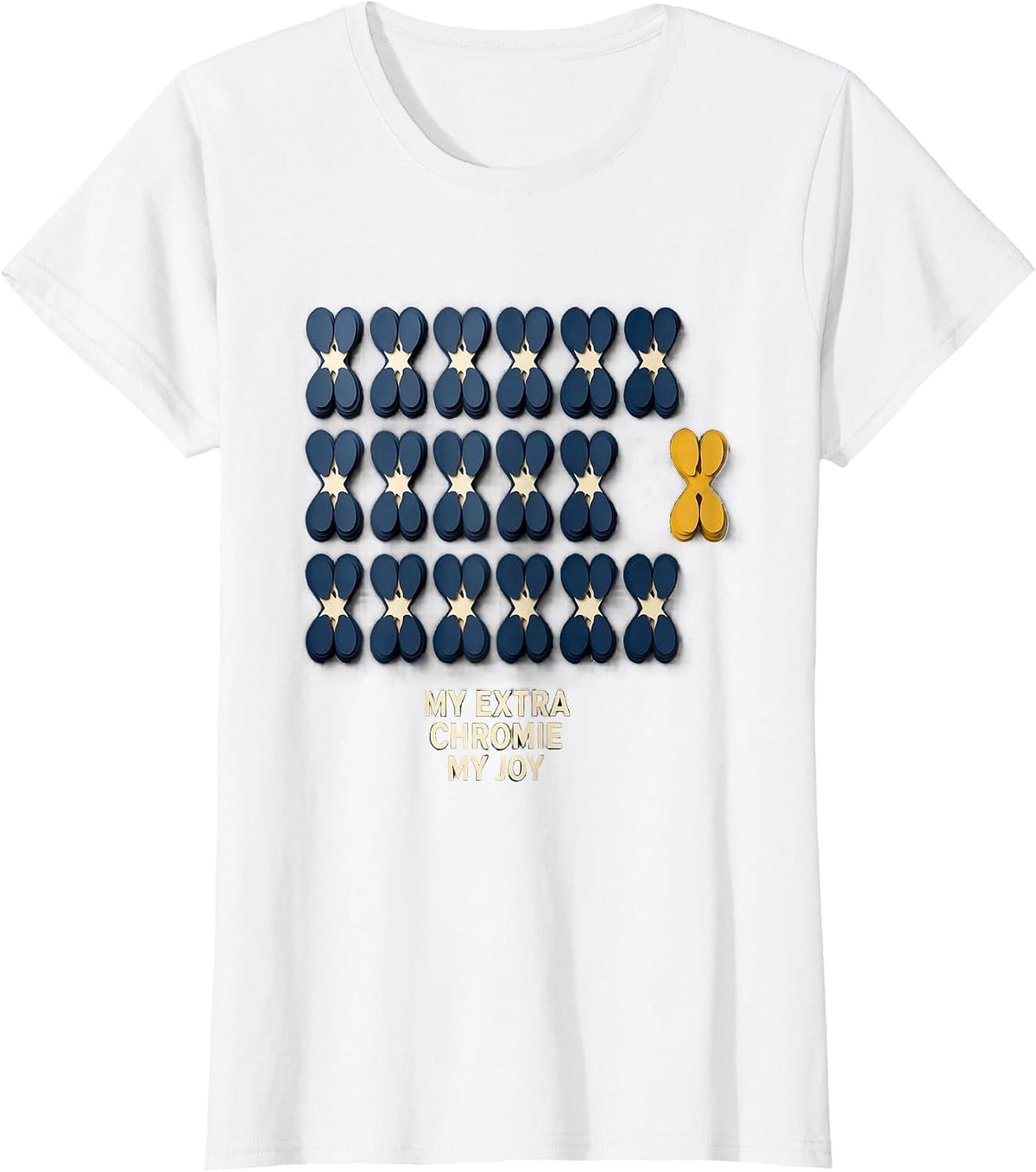 Women's My Extra Chromie My Joy Heartfelt Down Syndrome Awareness T-Shirt - White