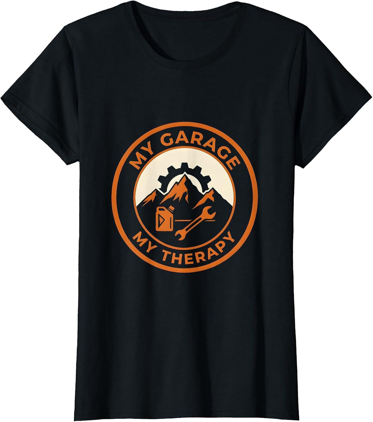 My Garage My Therapy Workshop Design T-Shirt - Black