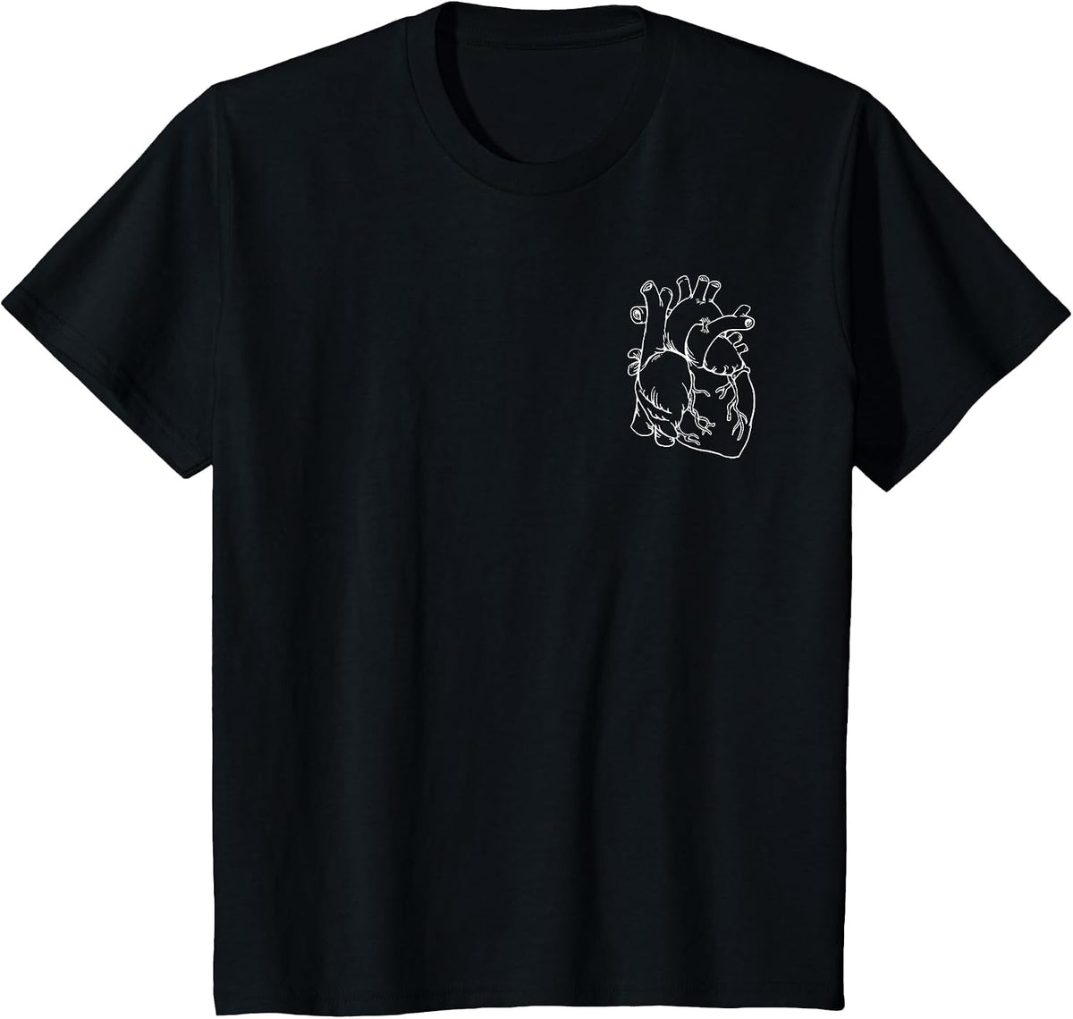 Funny Pocket Heart Graphic Tee for Cardiac Nurses T-Shirt - Black