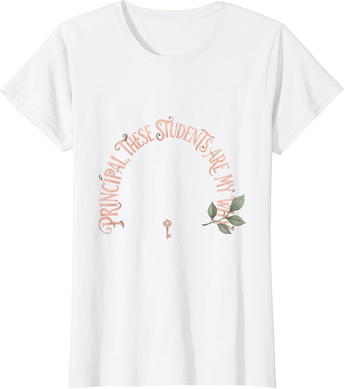 Women's Principal These Students Are My Why Boho Typography School T-Shirt - White