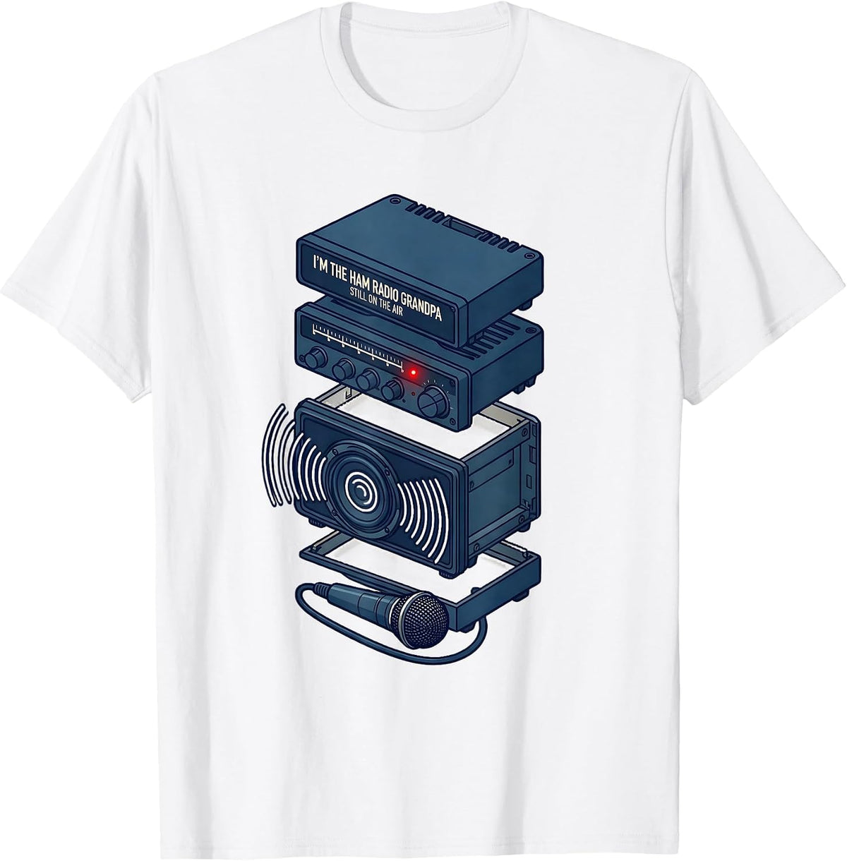 Men's I'm The Ham Radio Grandpa, Still On The Air Grandpa T-Shirt - White