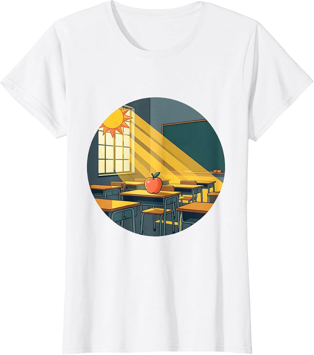 5th Grade Teacher Classroom Sunshine Illustration T-Shirt - White