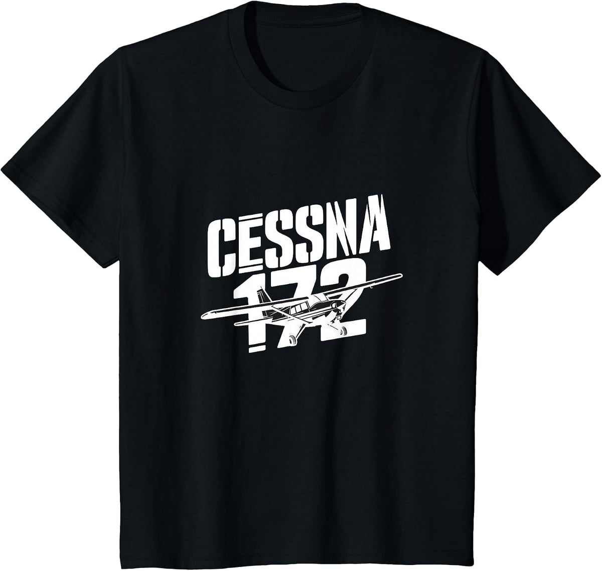 C172 Skyhawk C-172 Airplane Classic Vintage Aviation Pilot T-Shirt - Black