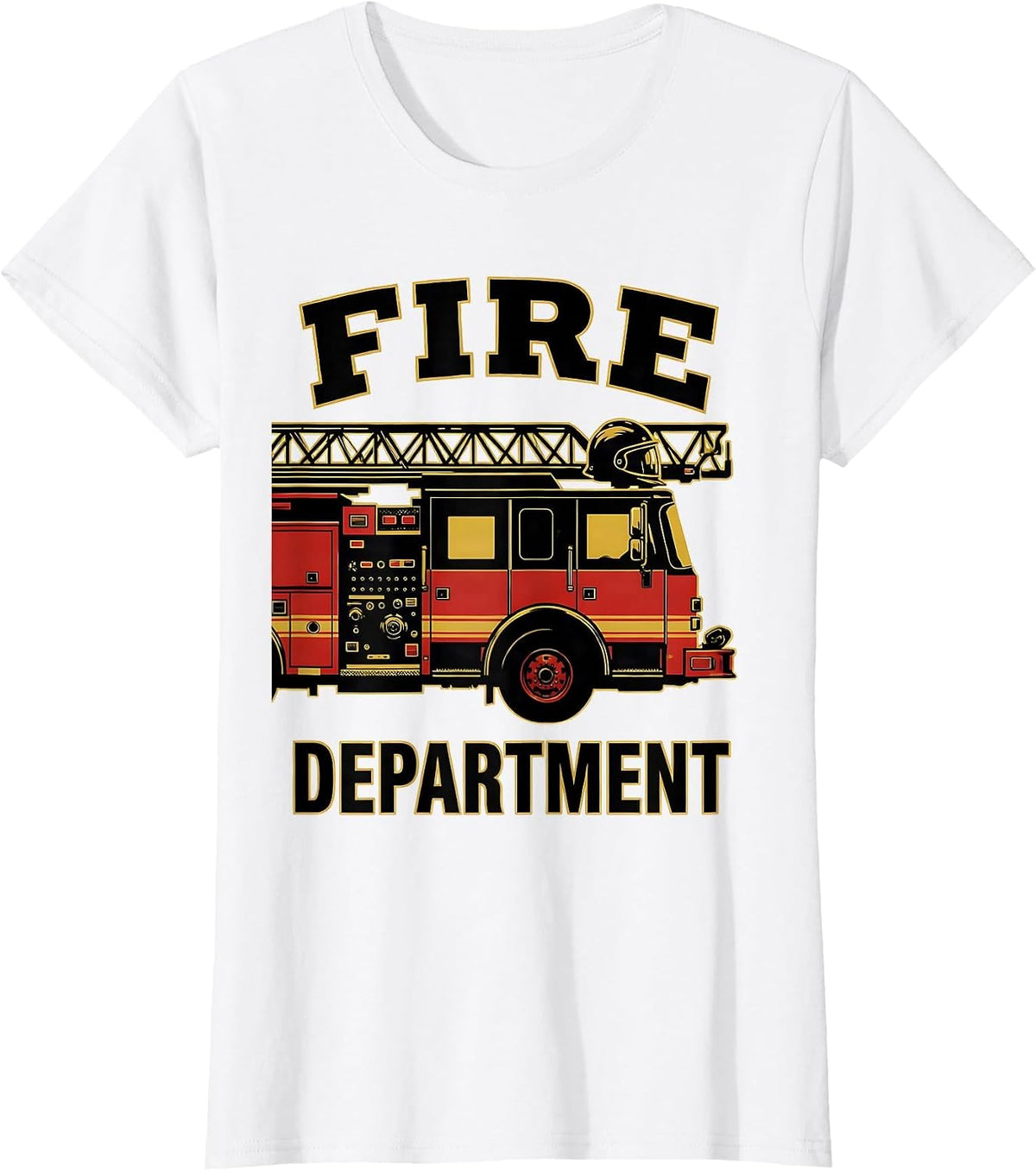 Fire Department Screenprint Poster Firefighter Pride Gift T-Shirt - White