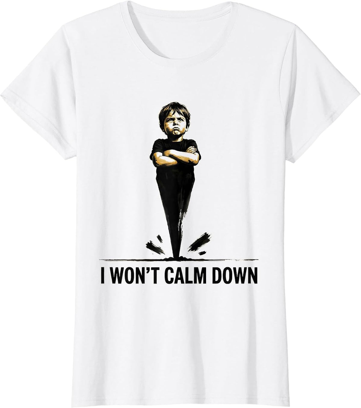Women's I Won't Calm Down Funny Tornado Storm Chaser Meteorology T-Shirt - White