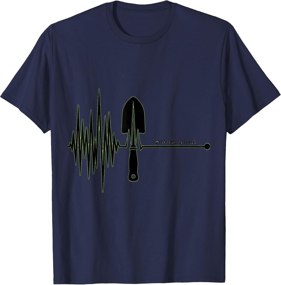 No Garden No Pulse Funny EMT Paramedic Gift Humor T-Shirt - Navy Blue