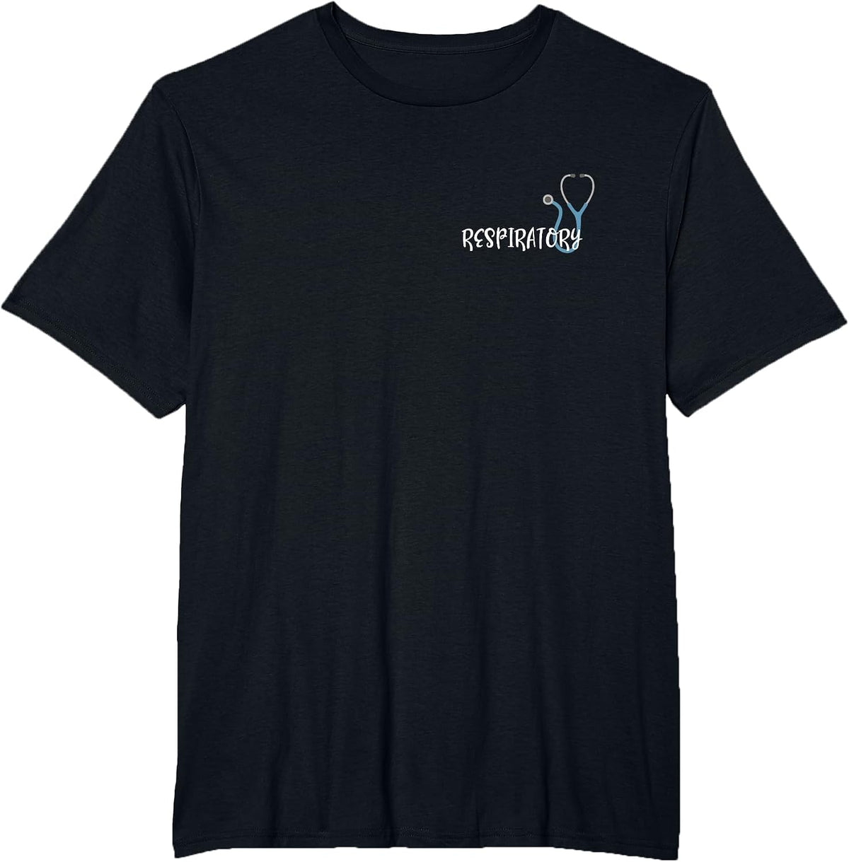 Respiratory Therapist Therapy Stethoscope Design RRT T-Shirt - Black