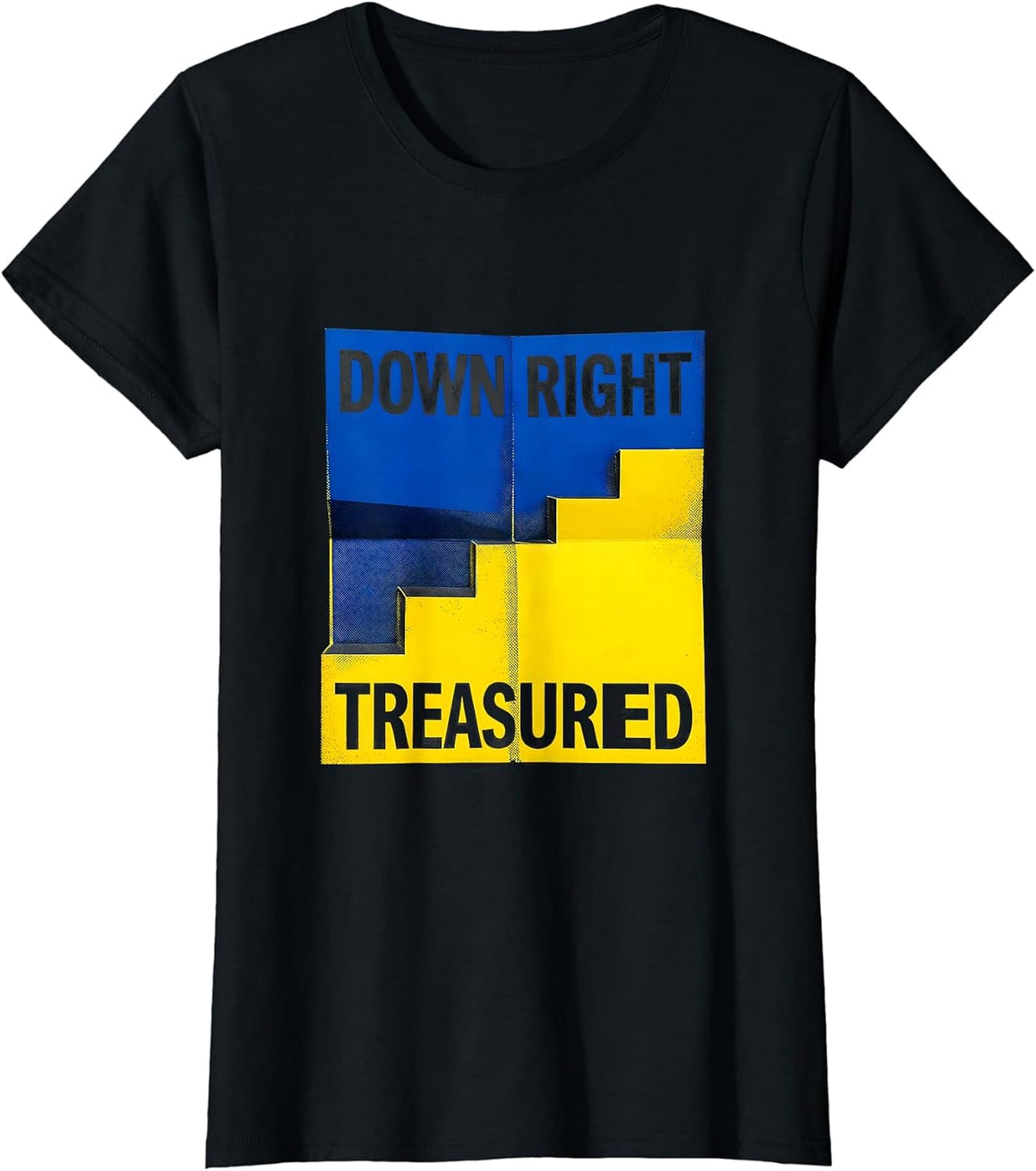 Down Right Treasured Heartfelt Down Syndrome Family Support T-Shirt - Black