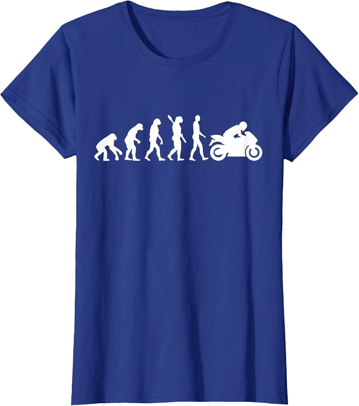 Evolution Motorcycle T-Shirt - Royal Blue