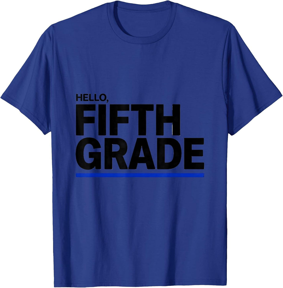 Hello, Fifth Grade Retro Teacher Student Back To School T-Shirt - Royal Blue