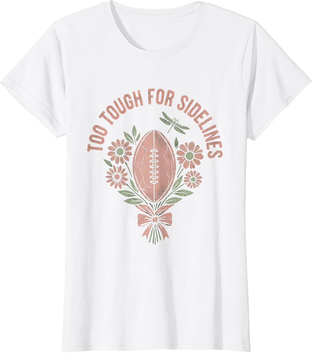 Too Tough For Sidelines Rugby Graphic Design T-Shirt - White