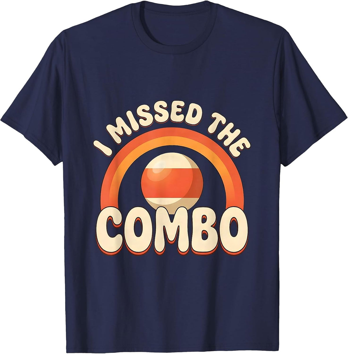 Men's I Missed The Combo Funny Billiards Pool Player Vintage Humor T-Shirt - Navy Blue