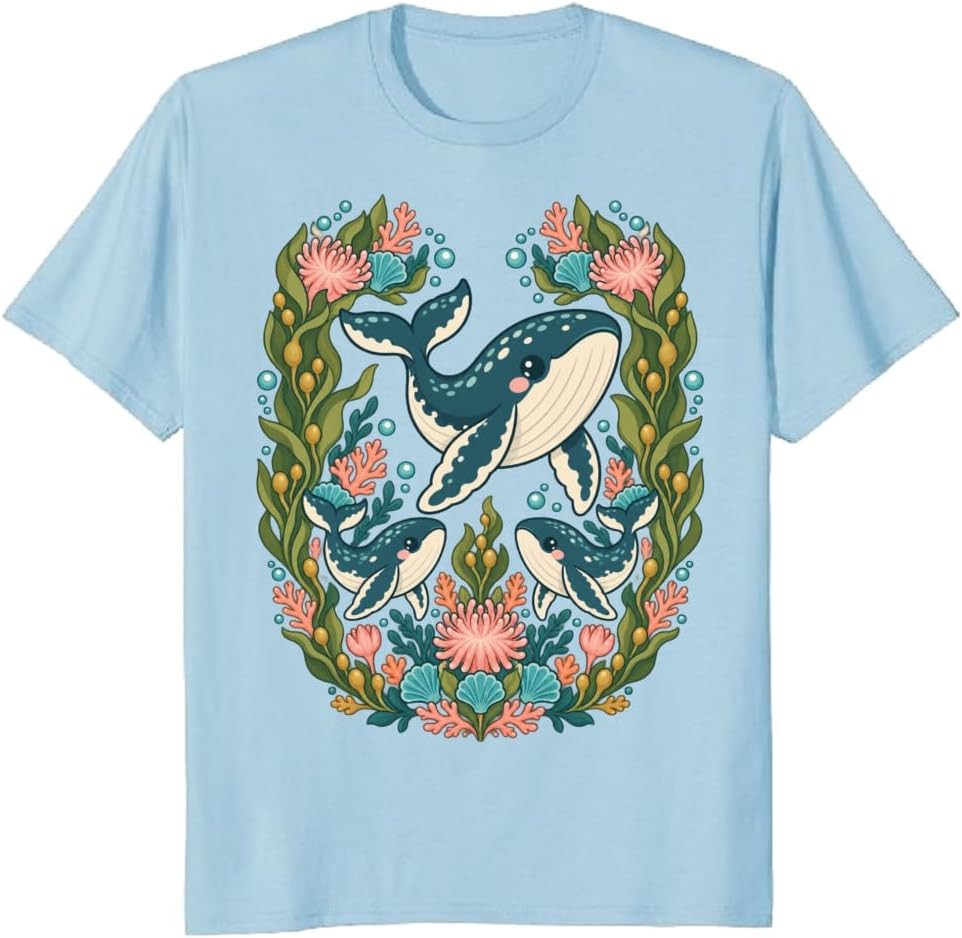 Peacock Floral T-Shirt Wisteria Laurel Vintage Art Lover Tee - S4
