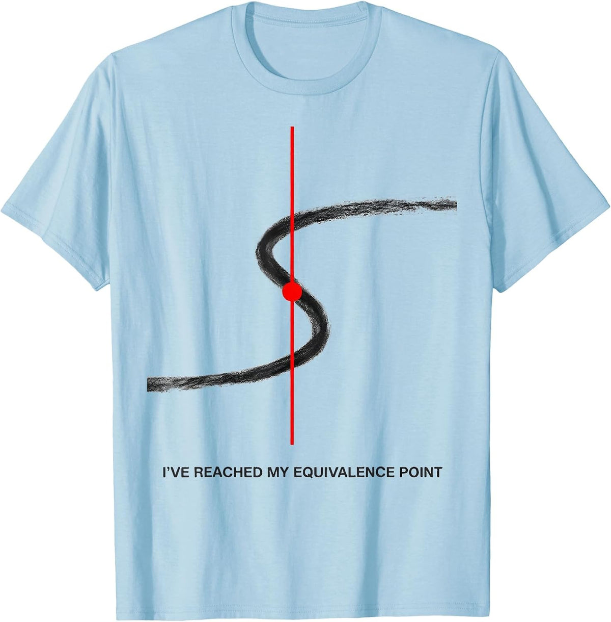 Men's I've Reached My Equivalence Point Funny Chemistry Science T-Shirt - Baby Blue
