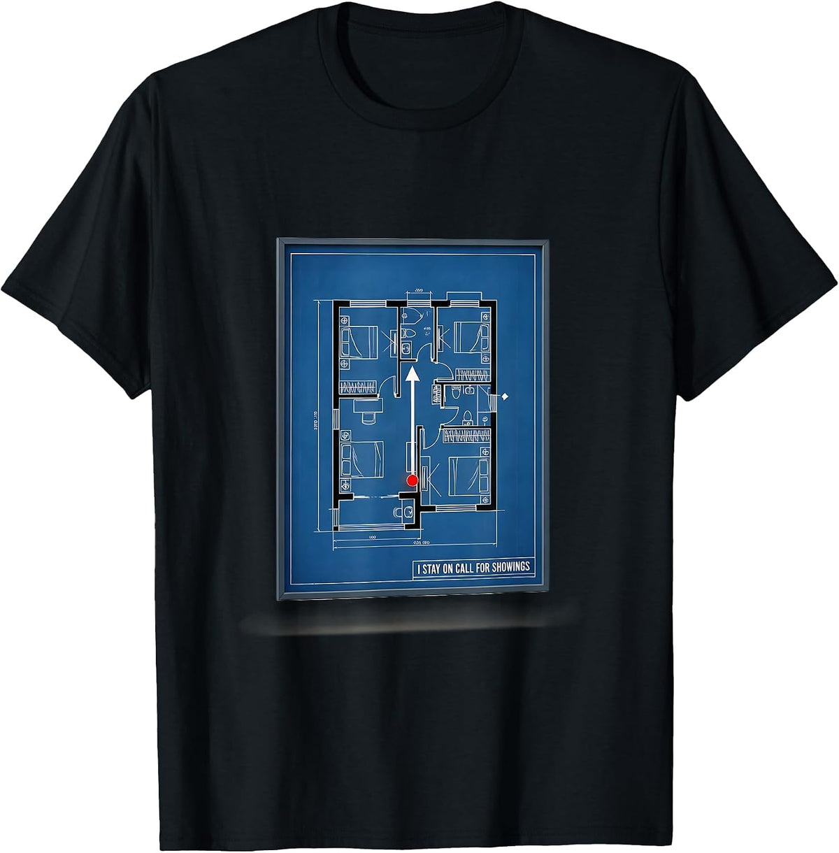 Men's I Stay On Call For Showings Funny Realtor Real Estate Agent T-Shirt - Black