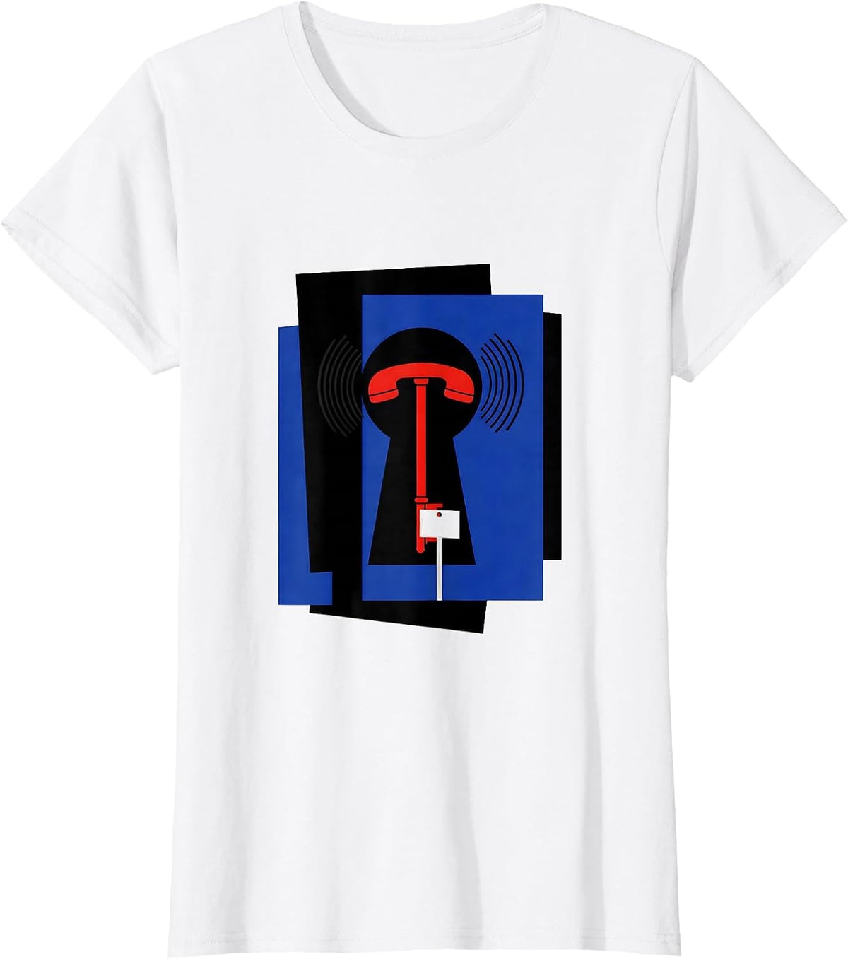 Geometric Door Keyhole Realtor Real Estate Agent Humor T-Shirt - White