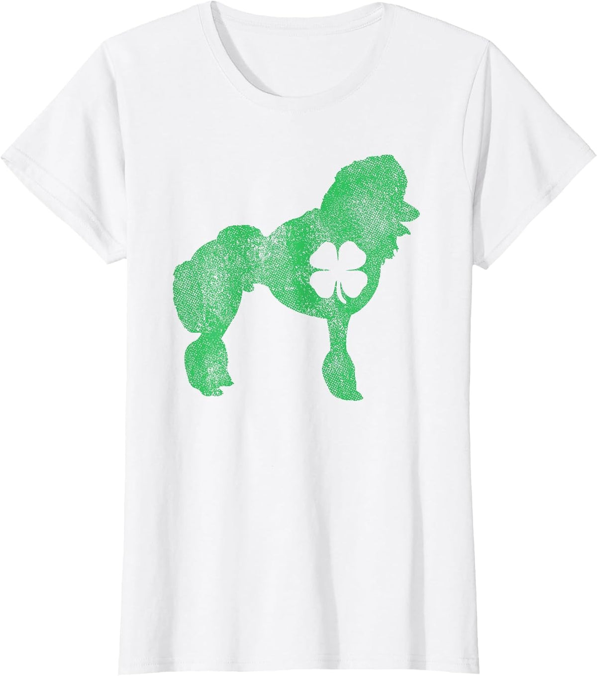 Poodle Dog Irish Shamrock St. Patrick's Day Saint Paddy's T-Shirt - White