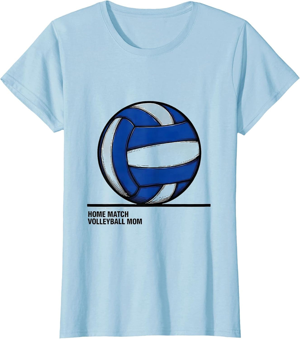 Home Match Volleyball Mom Retro Swiss International Team T-Shirt - Baby Blue
