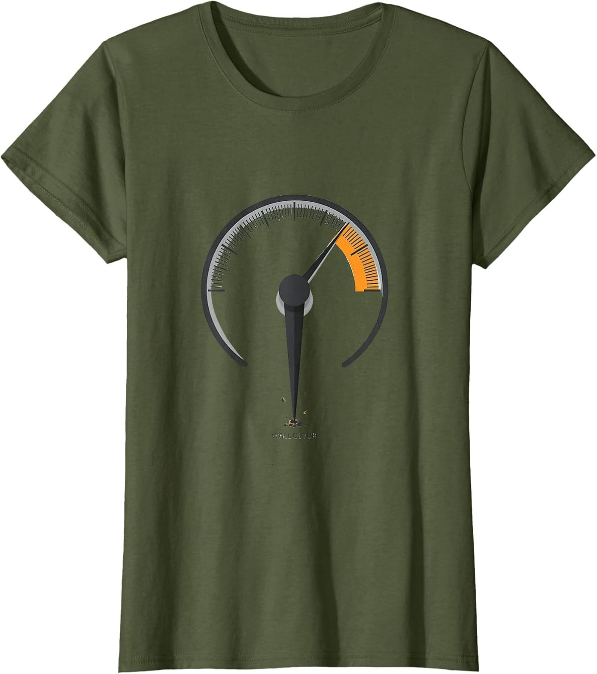 Women's Wall Cloud Editorial Conceptual Storm Chaser Tornado T-Shirt - Olive Green