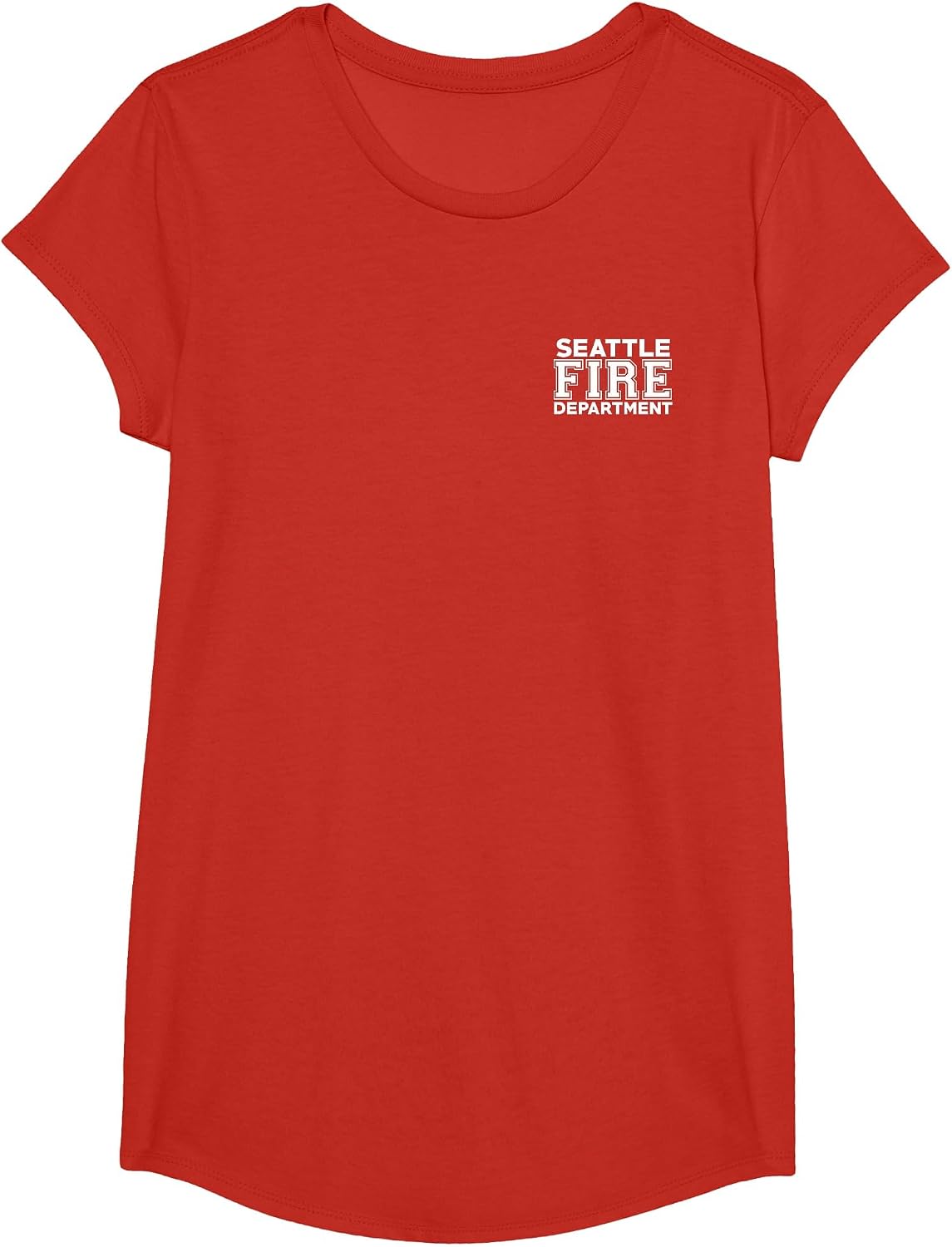 City of Seattle Fire Rescue Washington Firefighter T-Shirt T-Shirt - Girls Red