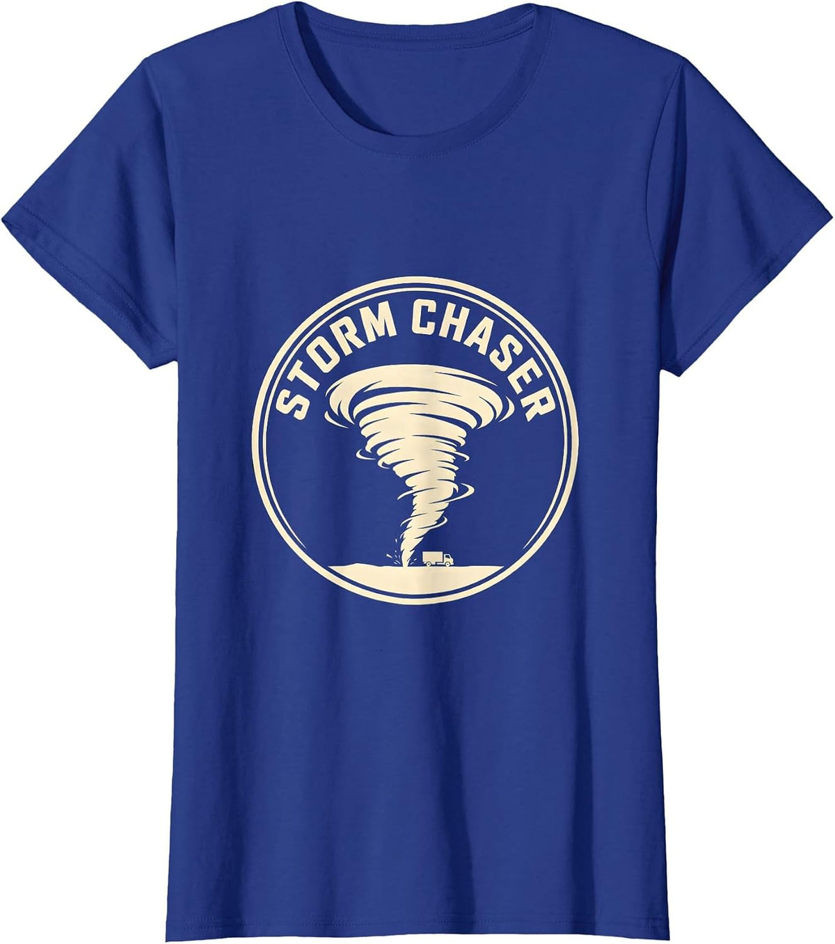 Women's Storm Chaser Meteorologist Weather Enthusiast Tornado Chaser T-Shirt - Royal Blue