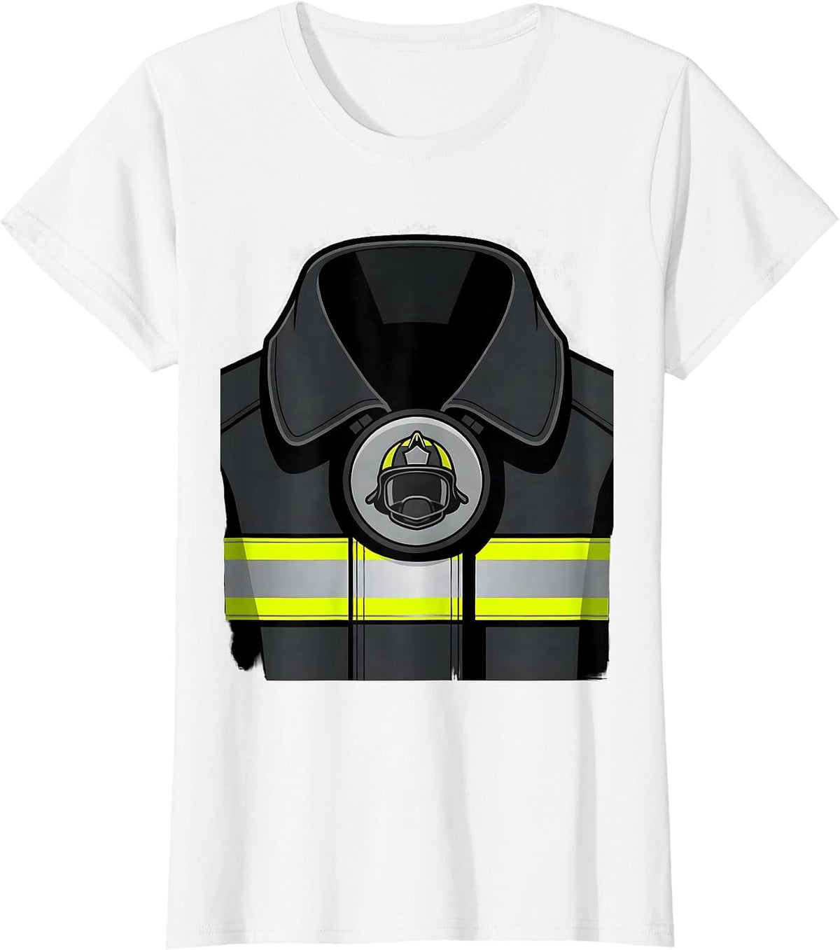 Firefighter Coat Costume Fireman Humor T-Shirt - White