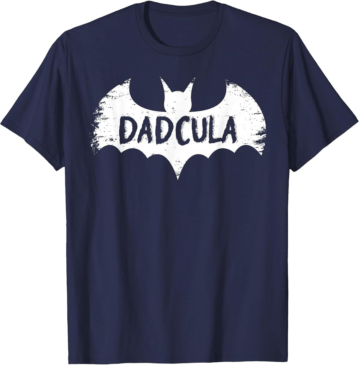 Papa Dadcula Dad Vampire Daddy Funny Halloween Father T-Shirt - Navy Blue