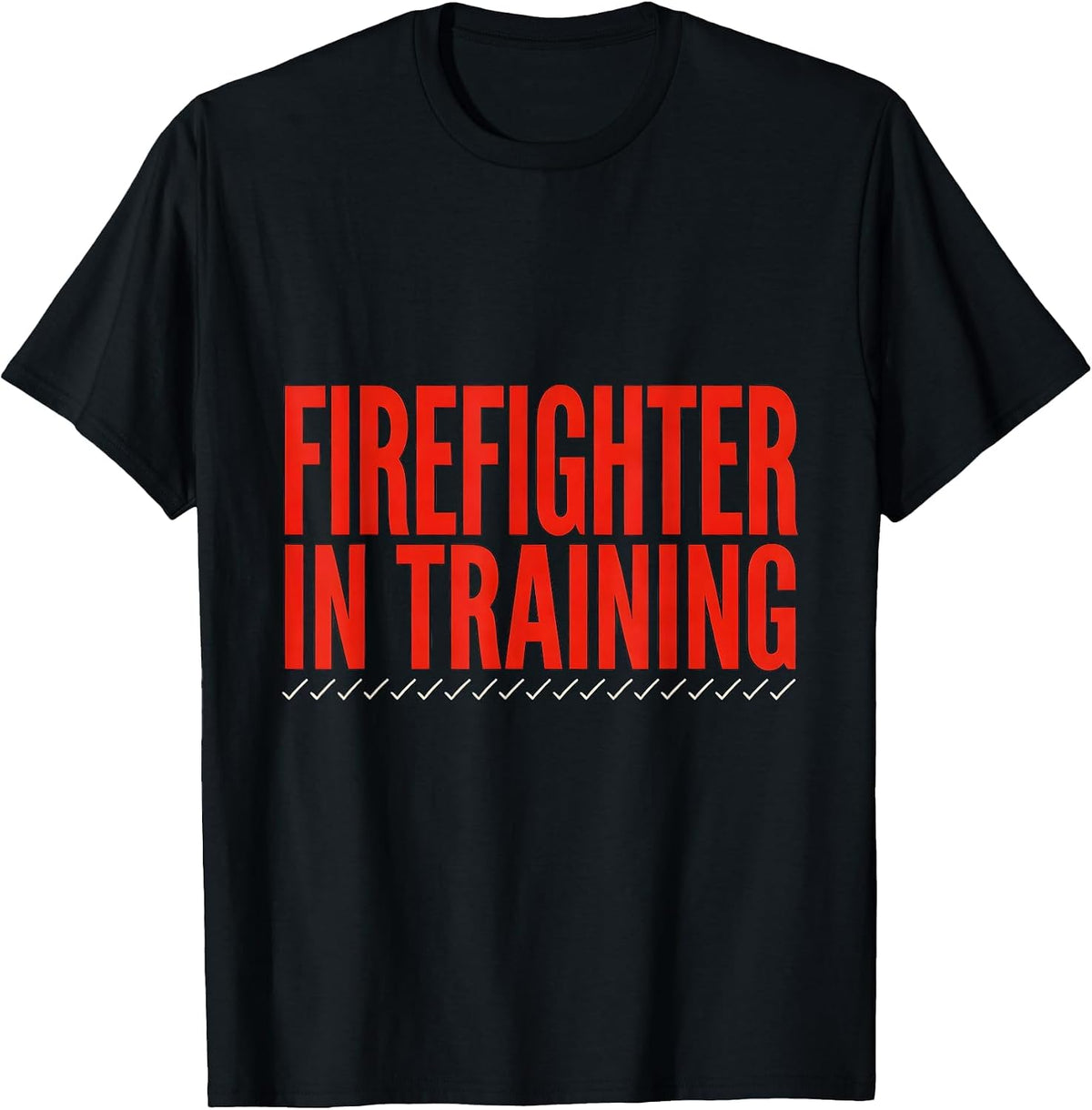 Men's FIREFIGHTER IN TRAINING Bold Fire Department Costume T-Shirt - Black