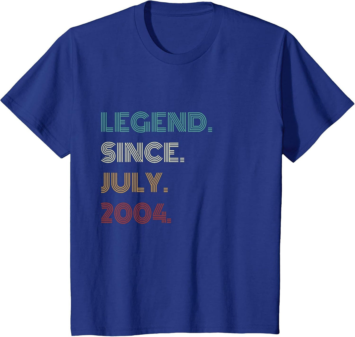 22 Years Old Legend Since July 2004 22nd Birthday T-Shirt - Royal Blue