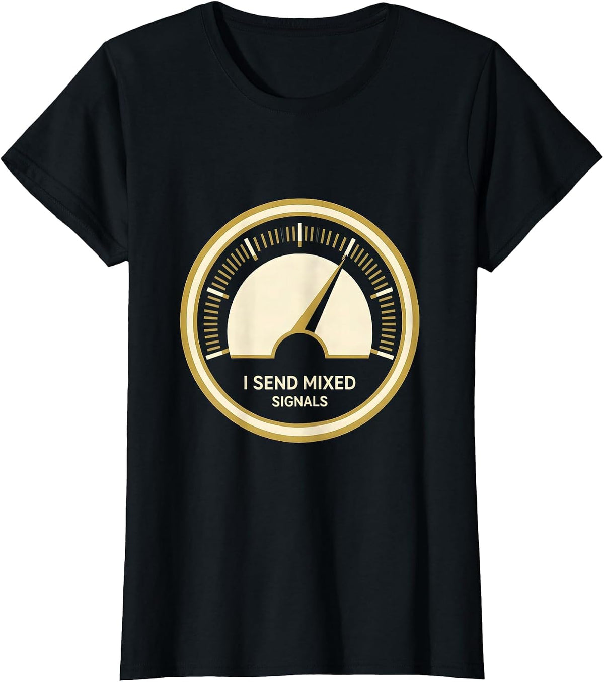 Women's I Send Mixed Signals Funny Ham Radio Operator Humor T-Shirt - Black