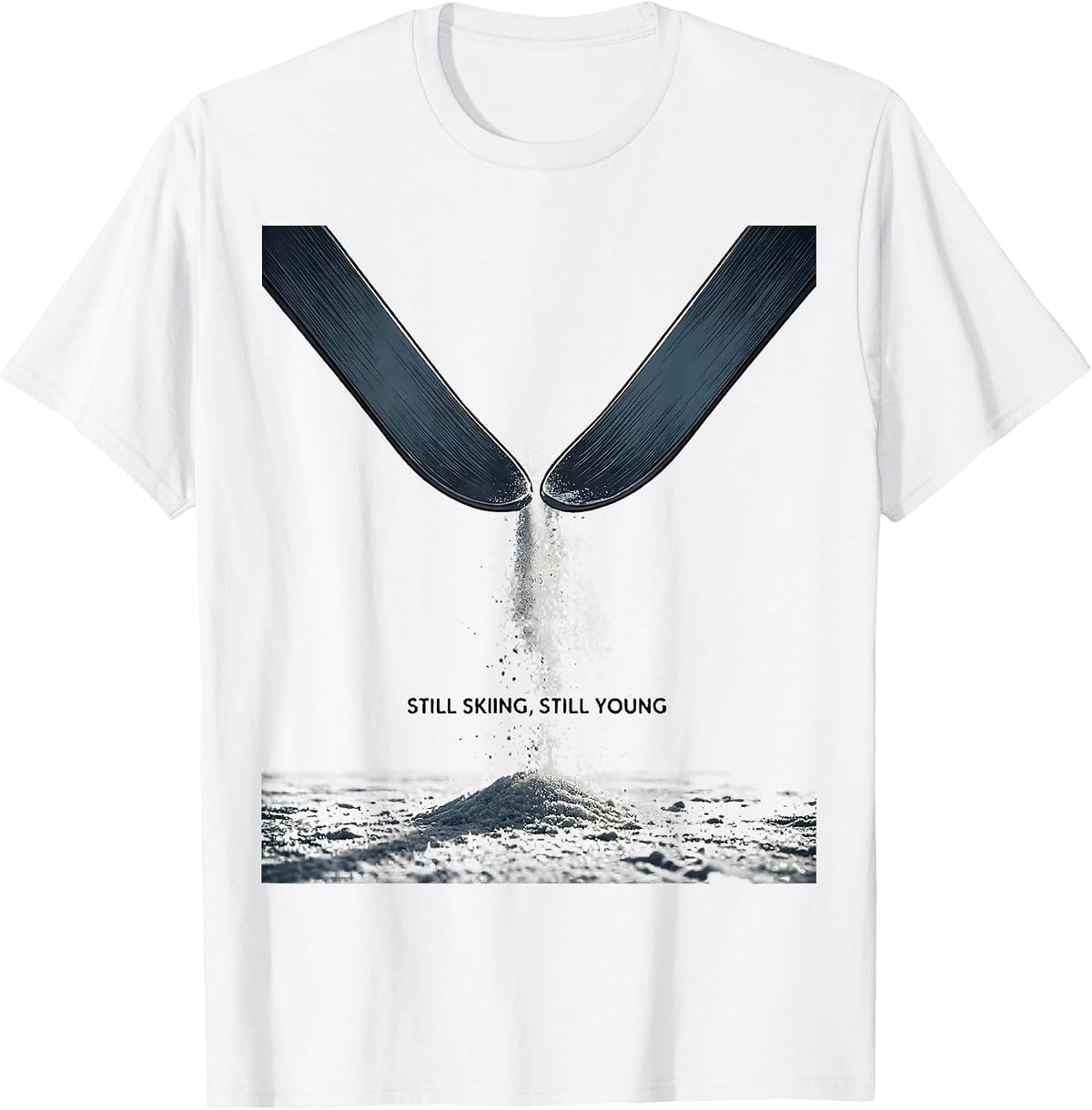 Men's Still Skiing, Still Young Funny Ski Dad Winter Sports Gift T-Shirt - White