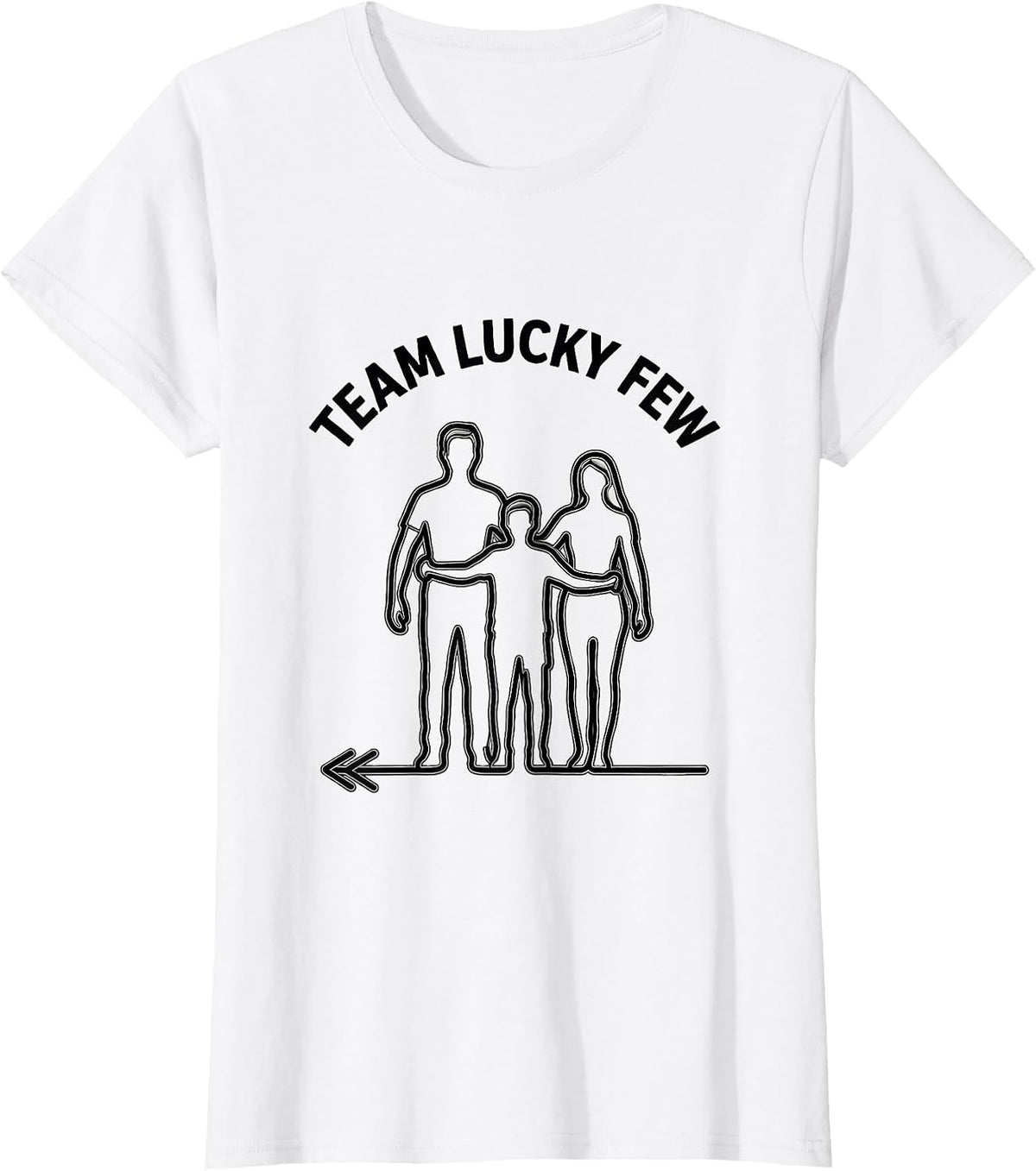 Team Lucky Few Down Syndrome Awareness Family Support T-Shirt - White