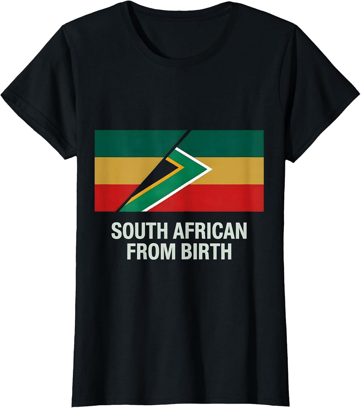 South African From Birth Patriotic Rugby Fan National Pride T-Shirt - Black