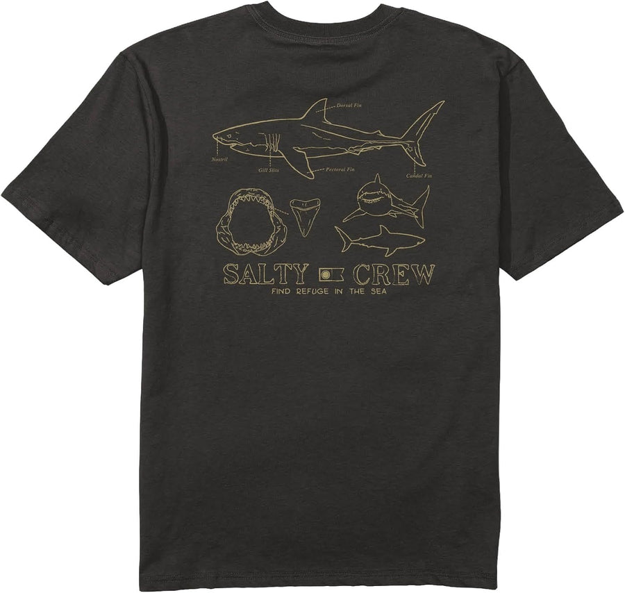 Salty Crew Mens Great White Classic Short Sleeve Tee - Black