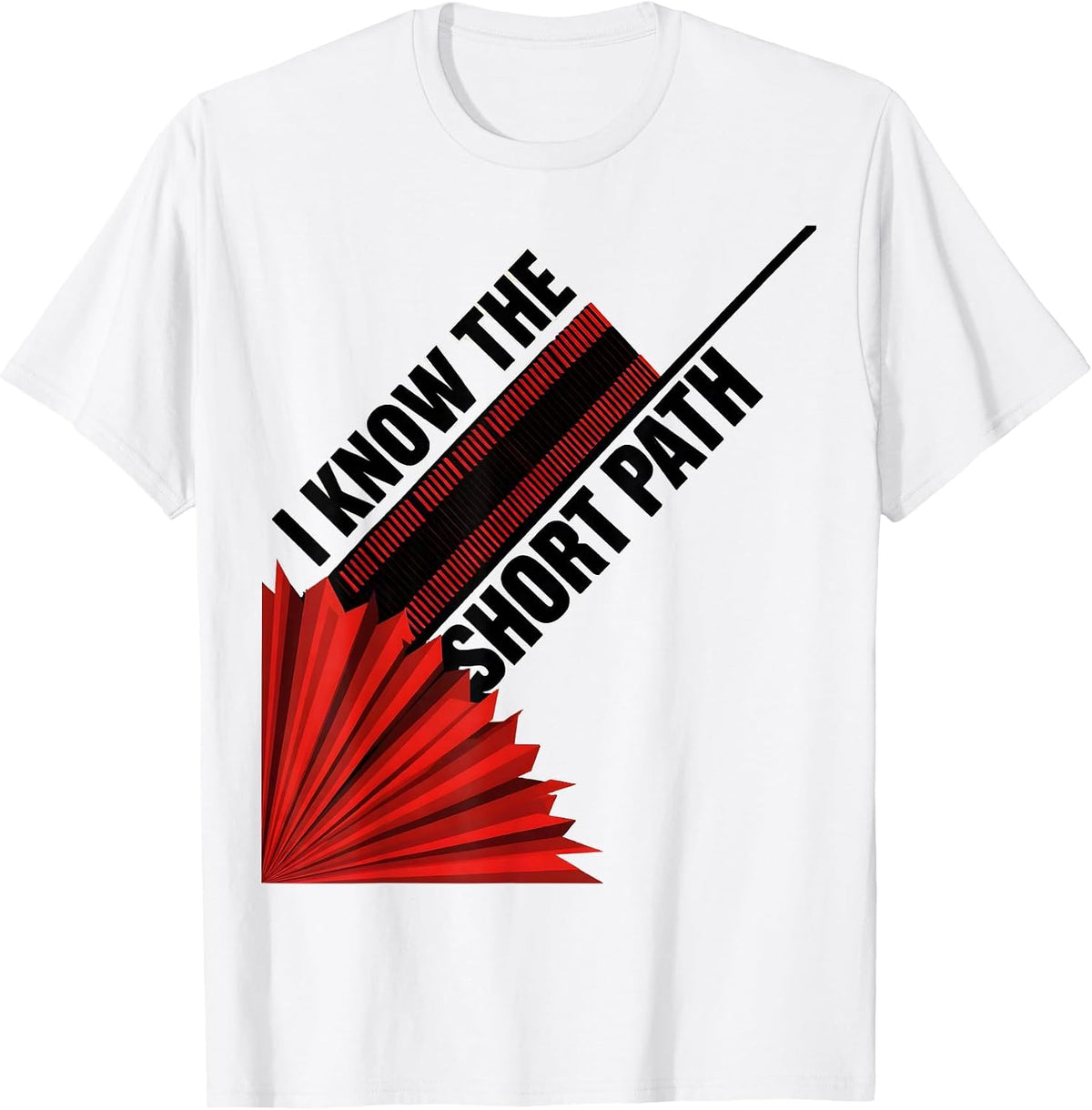 Men's I Know The Short Path Constructivist Ham Radio Operator Pun T-Shirt - White