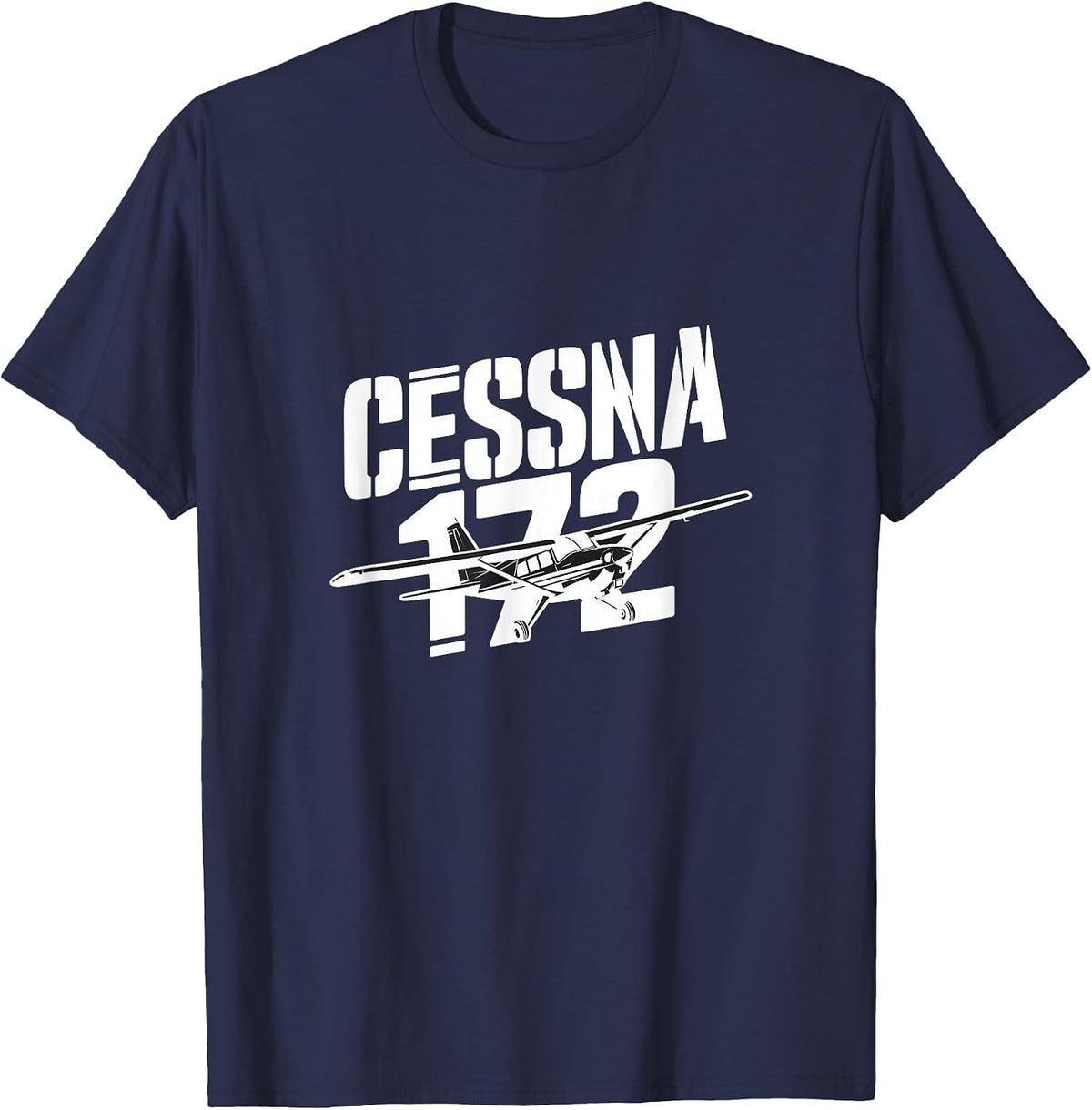 C172 Skyhawk C-172 Airplane Classic Vintage Aviation Pilot T-Shirt - Navy Blue