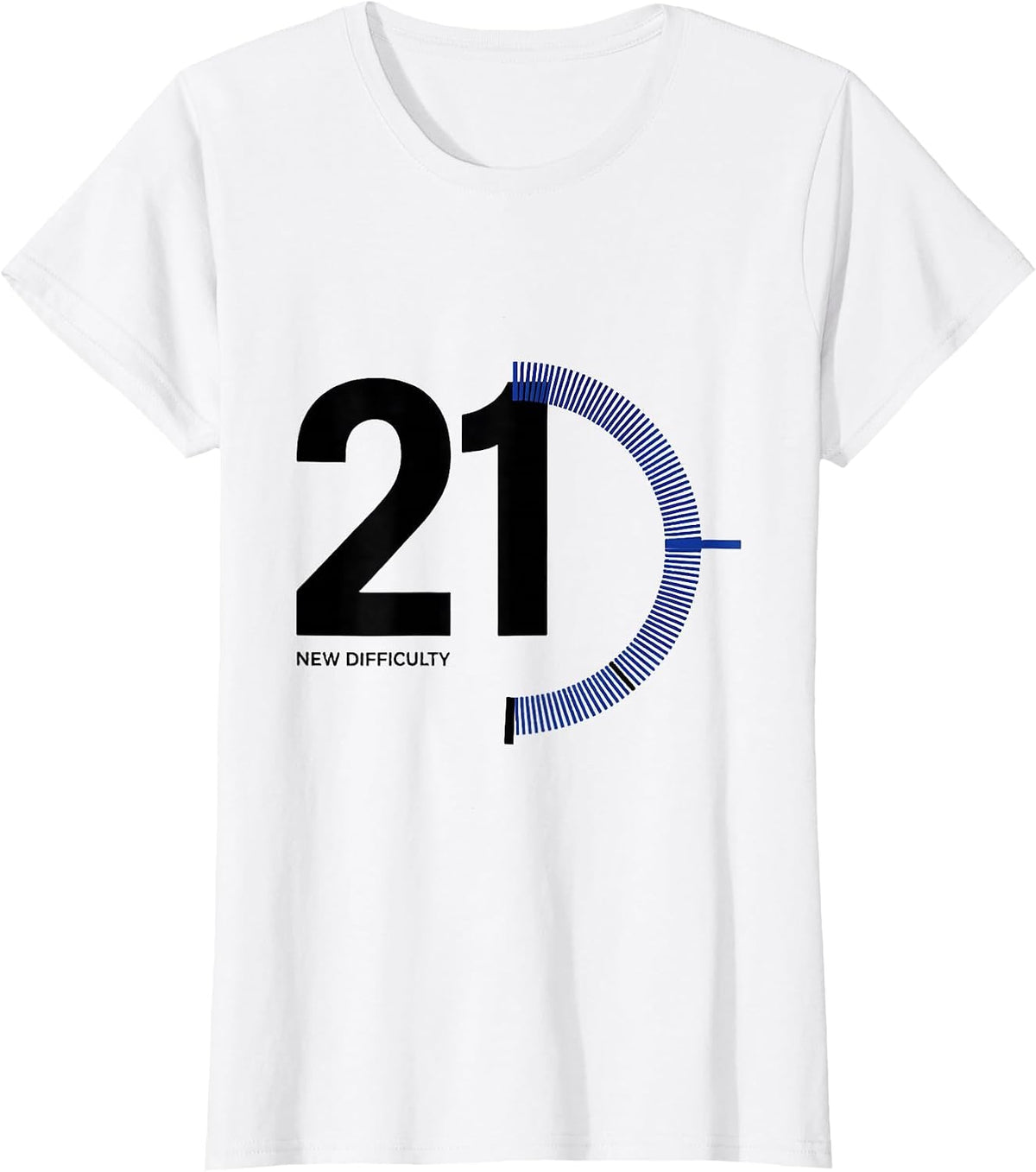 New Difficulty 21 Funny Video Gamer 21st Birthday Gift T-Shirt - White