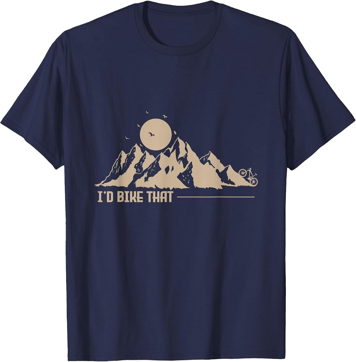 I'd Bike that Cycling T-Shirt - Navy Blue
