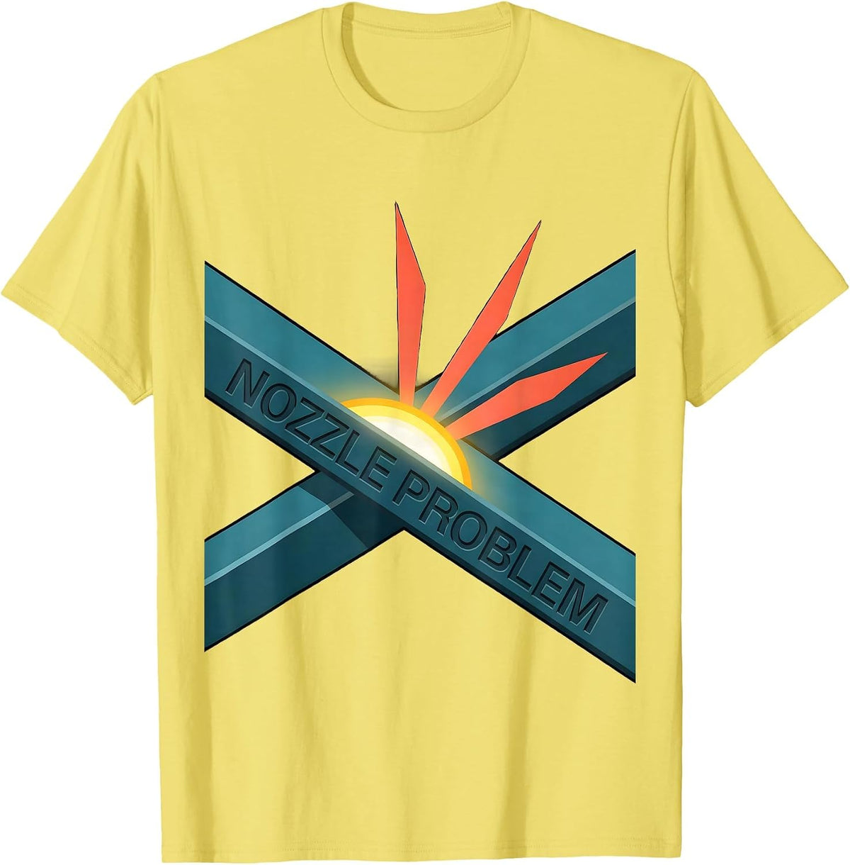 Men's Nozzle Problem Funny Welder Metal Fabricator Blue Collar T-Shirt - Lemon Yellow