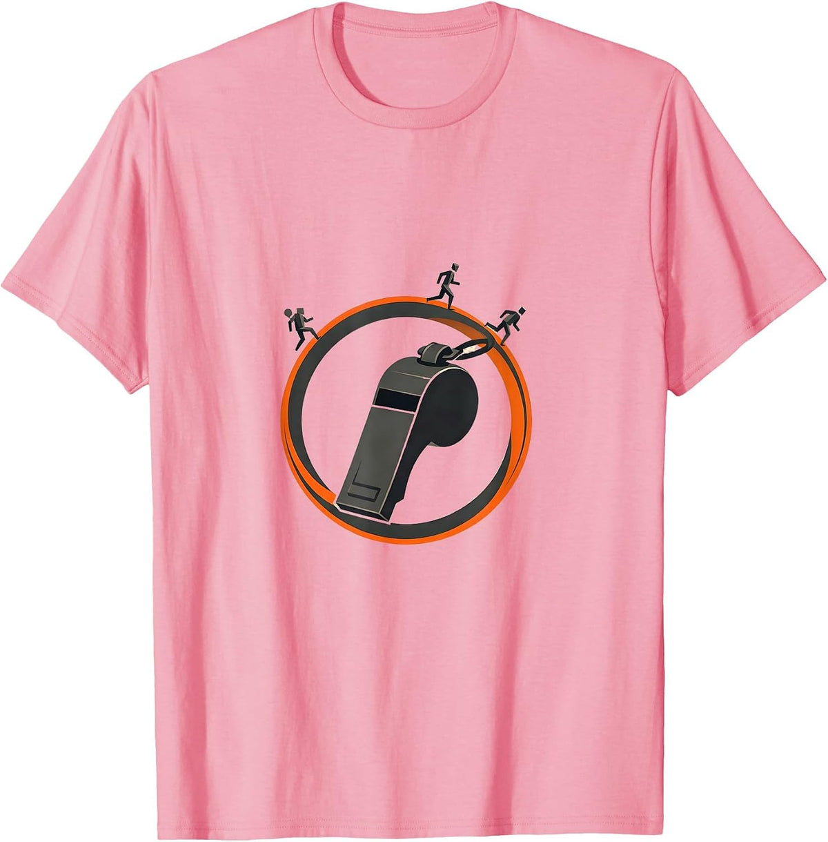 Men's Whistle Loop PE Teacher Back To School Humor T-Shirt - Pink