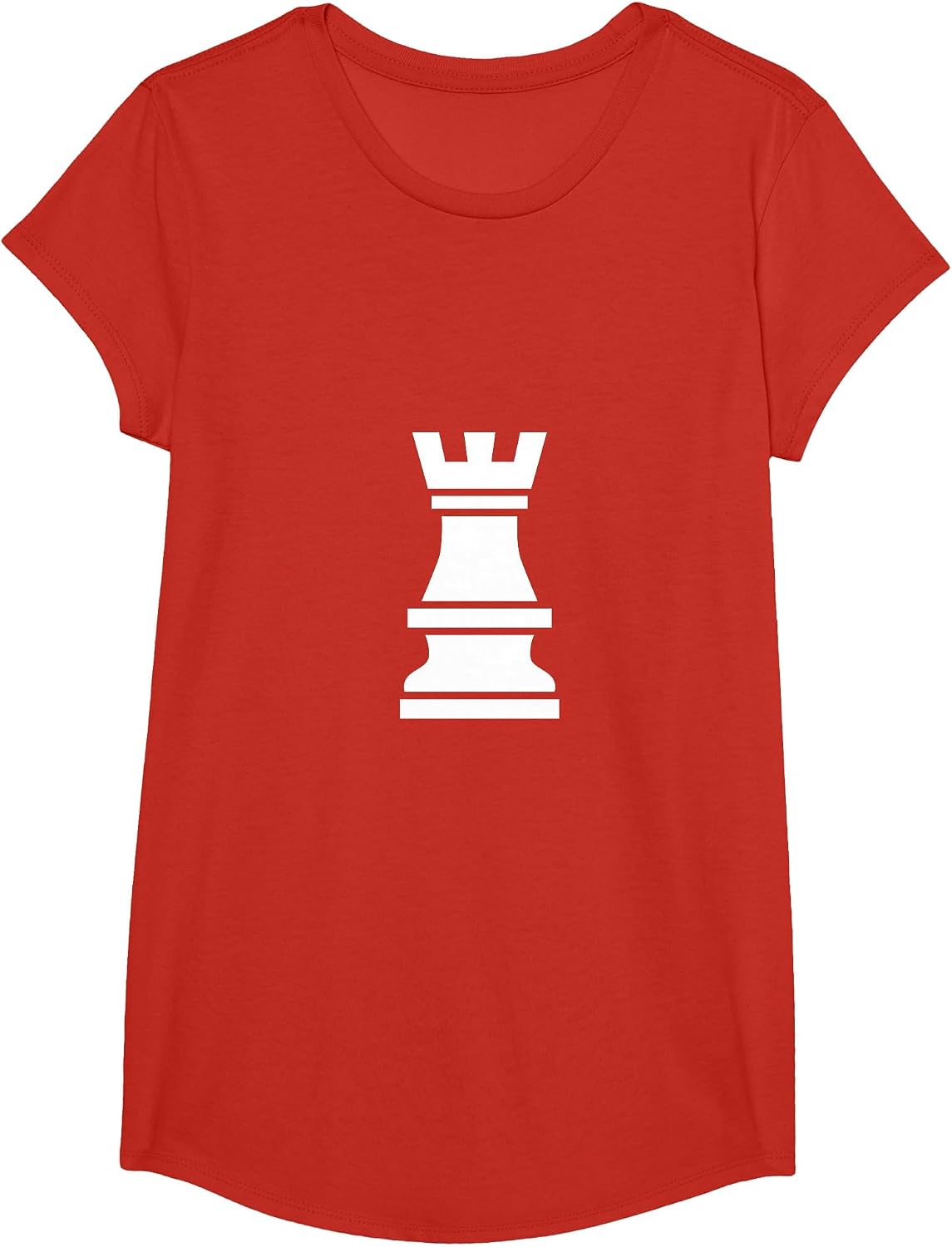 Rook Chess Piece T-Shirt T-Shirt - Girls Red