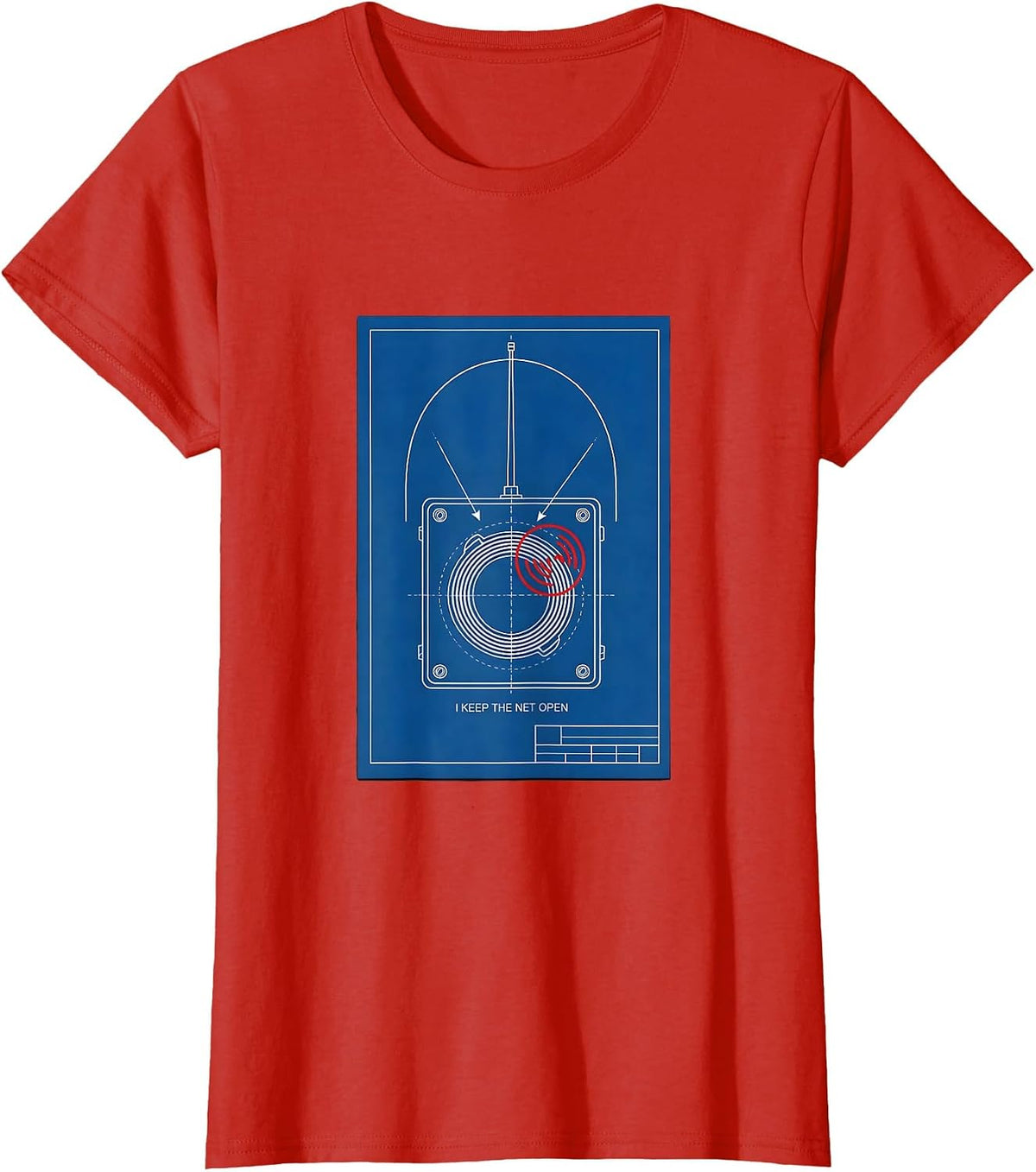 I Keep The Net Open Funny Ham Radio Operator Hobbyist Gift T-Shirt - Red