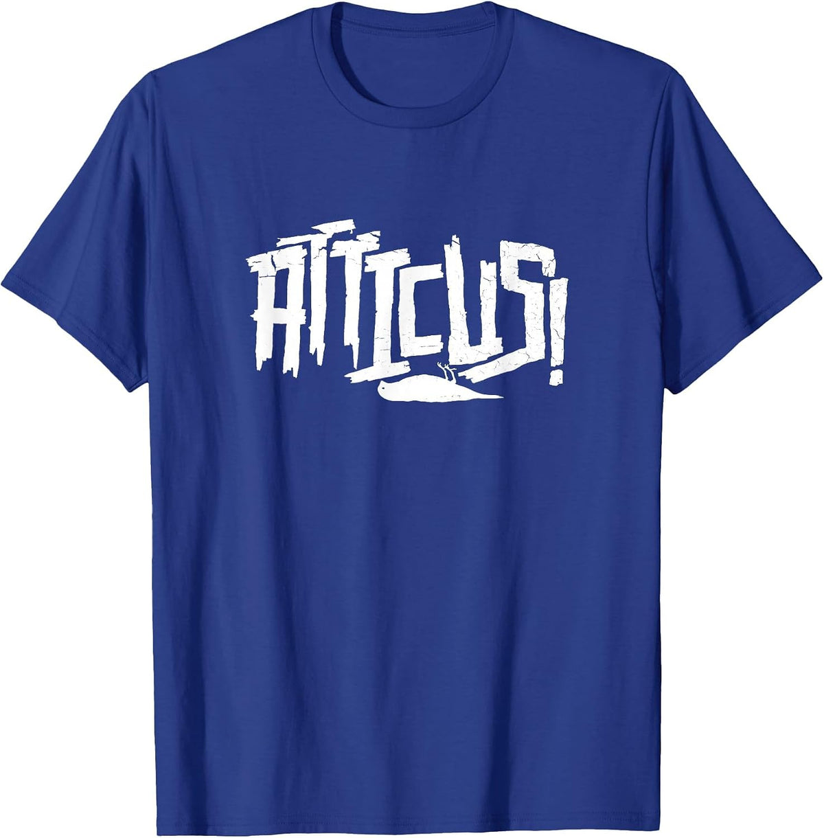 Atticus Type Logo T Shirt (White Print) T-Shirt - Royal Blue
