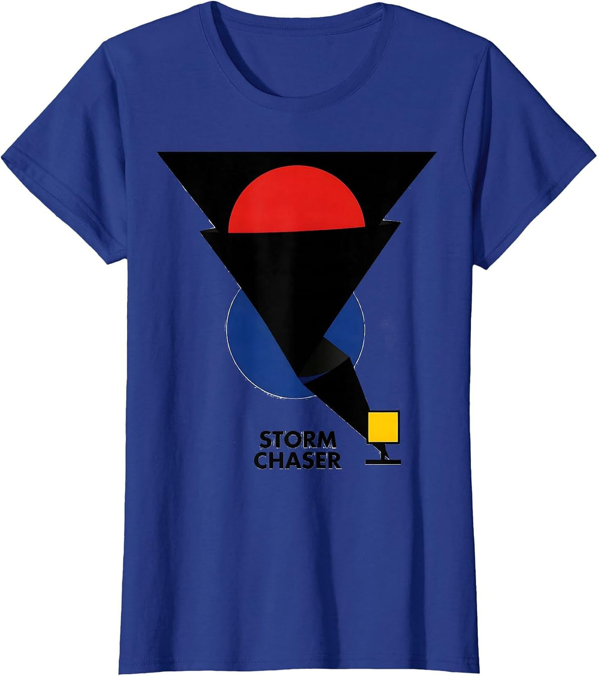 Women's Storm Chaser Bauhaus Modernist Weather Enthusiast T-Shirt - Royal Blue