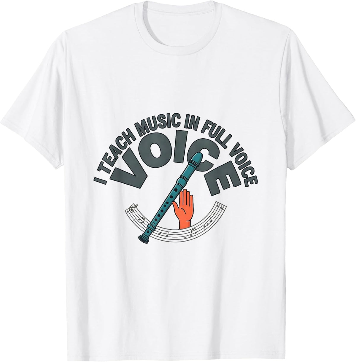 Men's I Teach Music In Full Voice Funny Music Teacher Appreciation T-Shirt - White