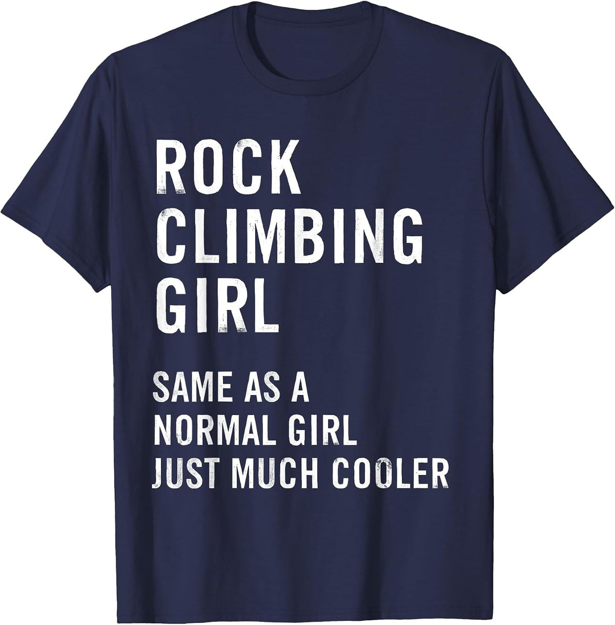 Rock Climbing Girl Definition Funny T-Shirt - Navy Blue
