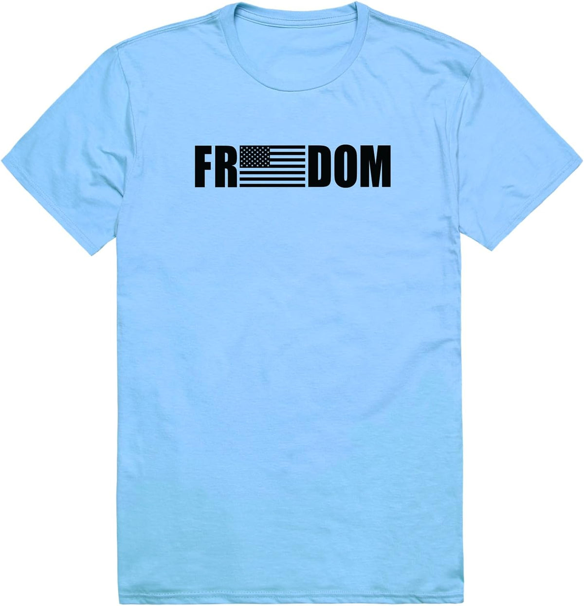 America Basic Tee, Freedom Flag - Sky Blue