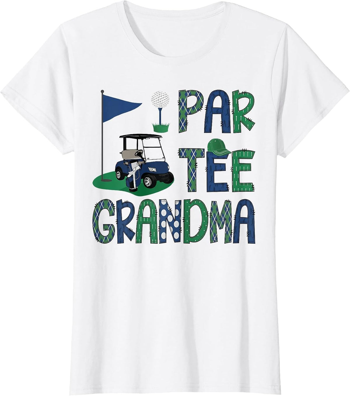 Par-Tee Grandma Golf Lover Birthday Party Family Matching T-Shirt - White