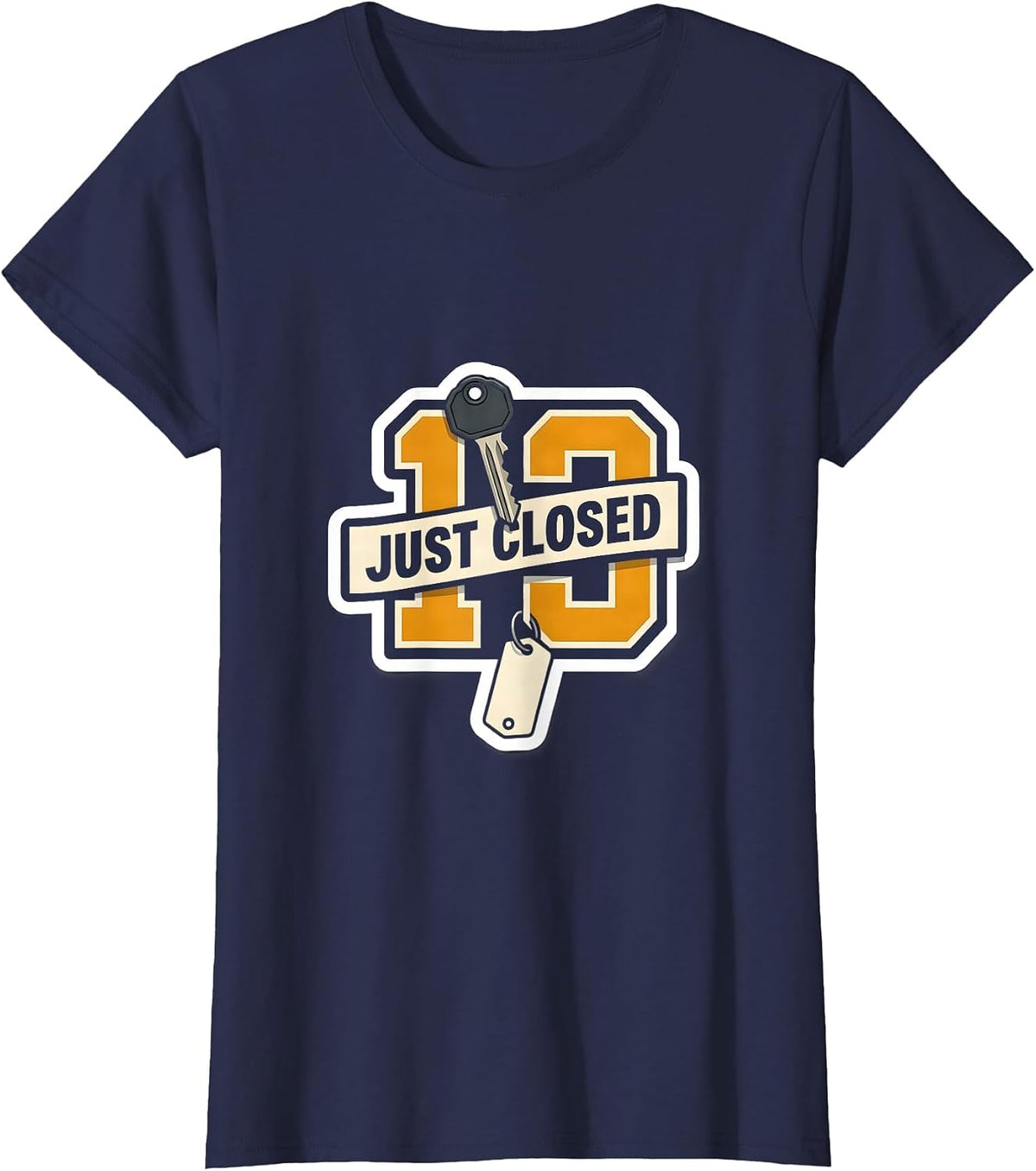 Women's Just Closed Funny Realtor Real Estate Agent Gift T-Shirt - Navy Blue